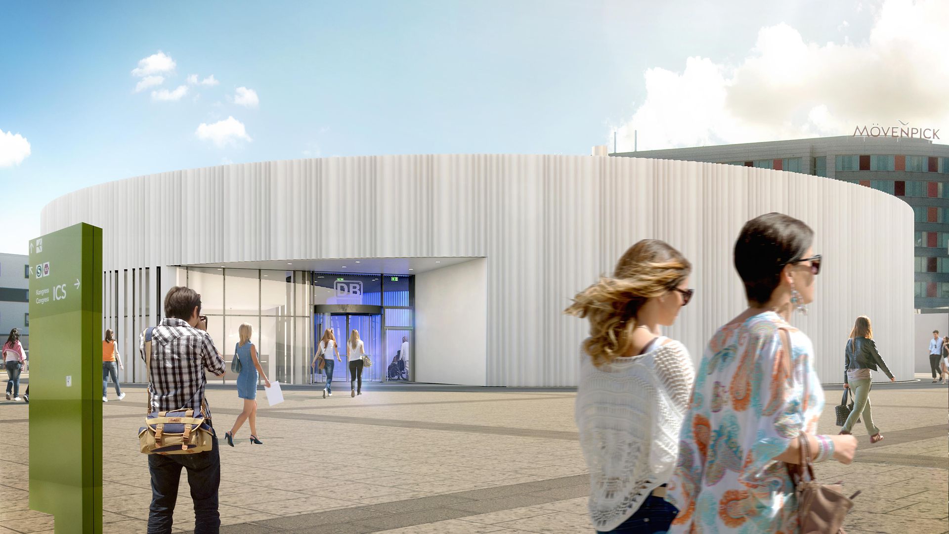 Zentraler Zugang des Flughafenbahnhofs Stuttgart